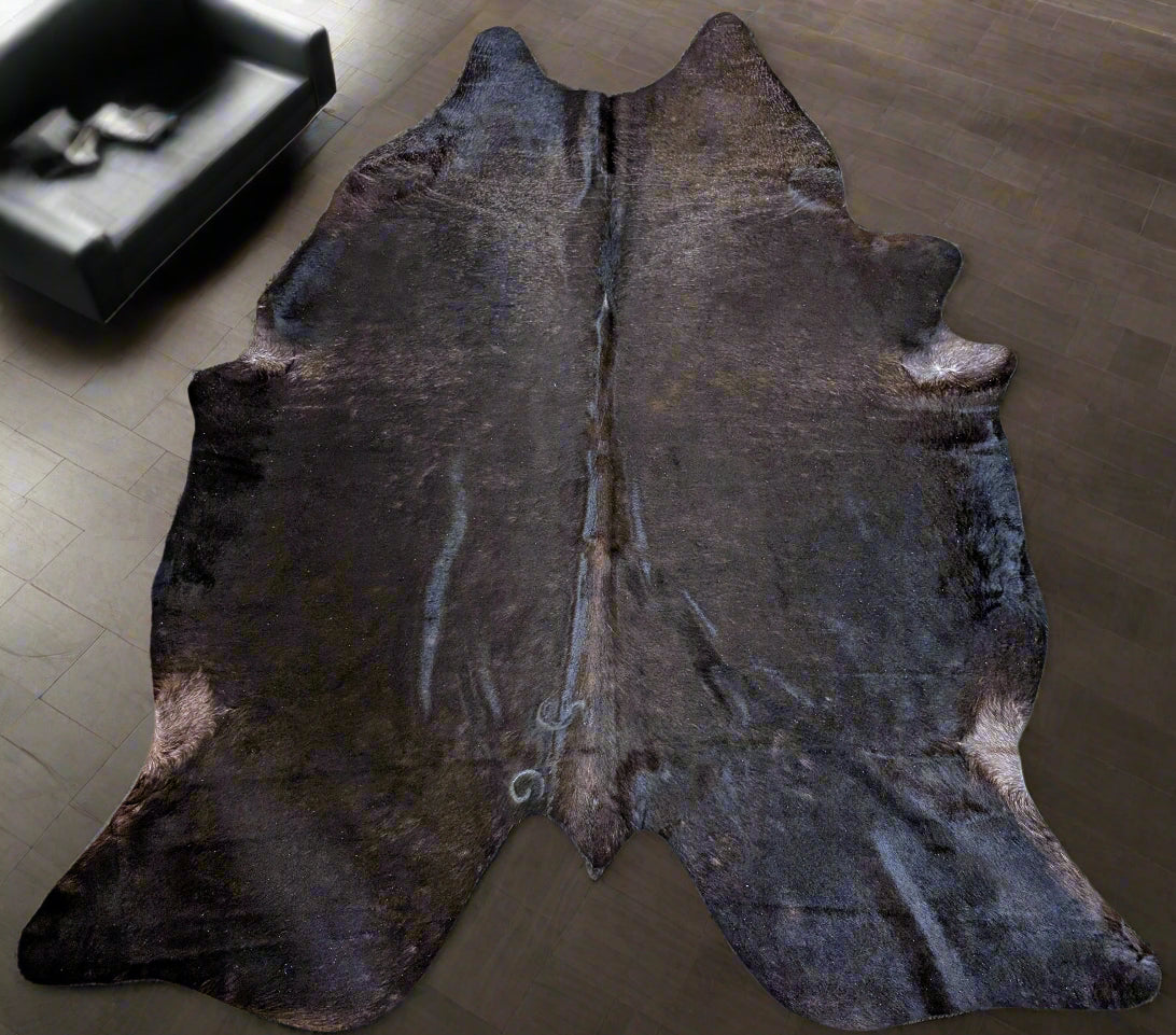 #22 Genuine Black Branded Cowhide