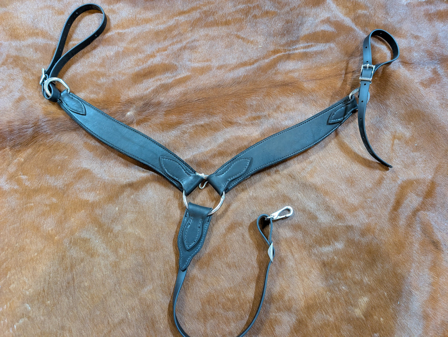 Genuine Leather Breast Collars – 3 Styles, USA-Made with Biothane Straps