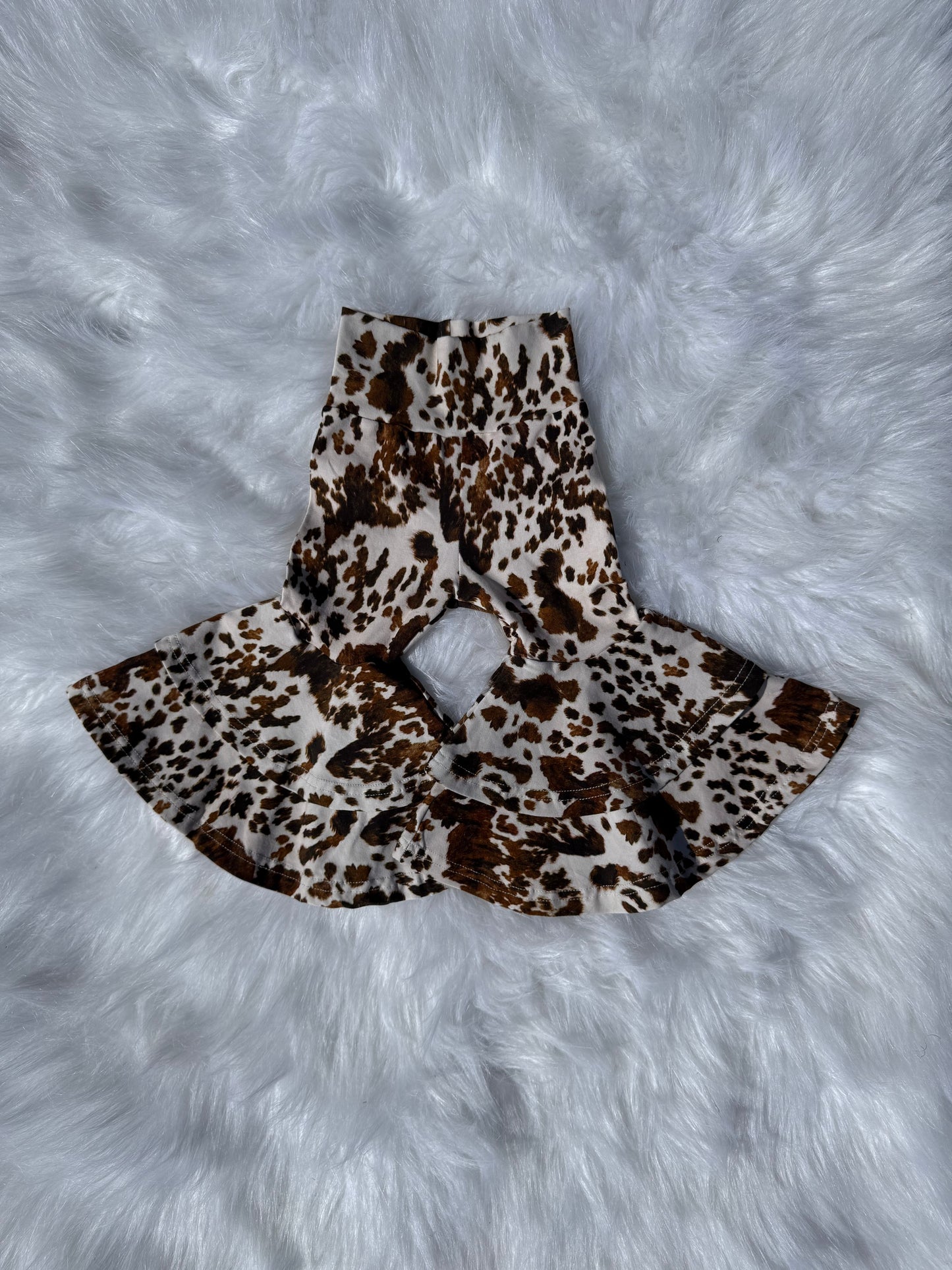 Brown cow double bell bottoms