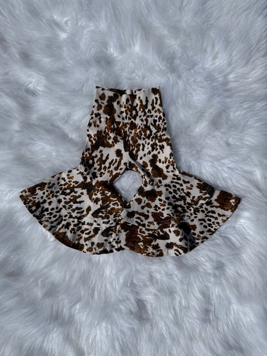 Brown cow double bell bottoms