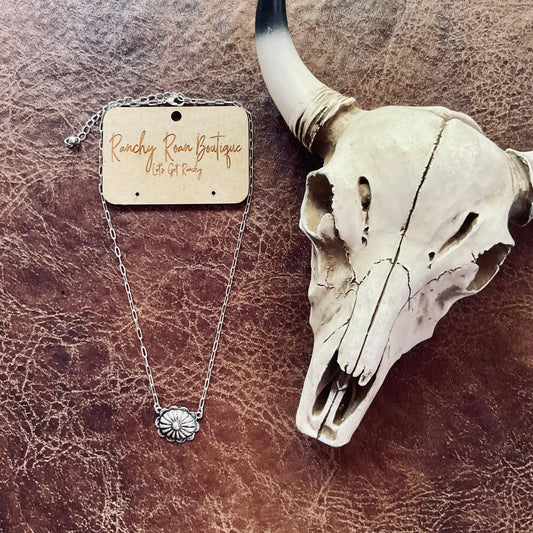 Western Concho Chain Necklace