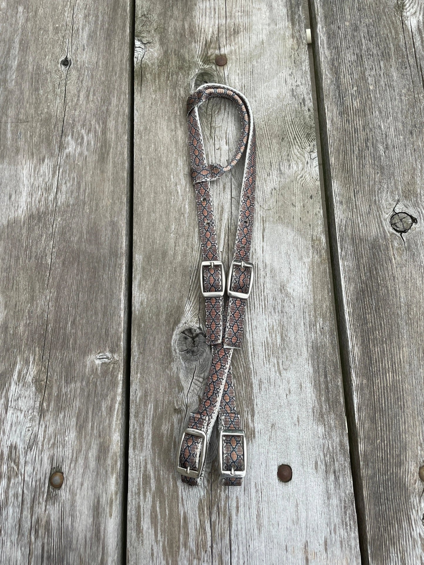 Snake Print Design Nylon One Ear Headstall