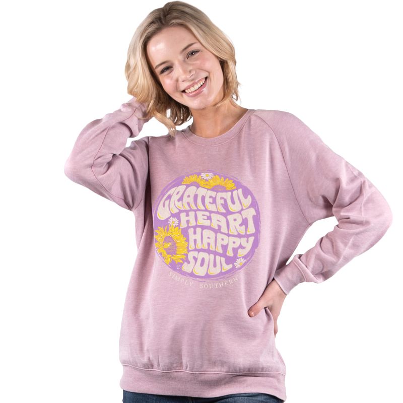 Grateful Heart Happy Soul - Sunflower - SS - F22 - Adult Crew