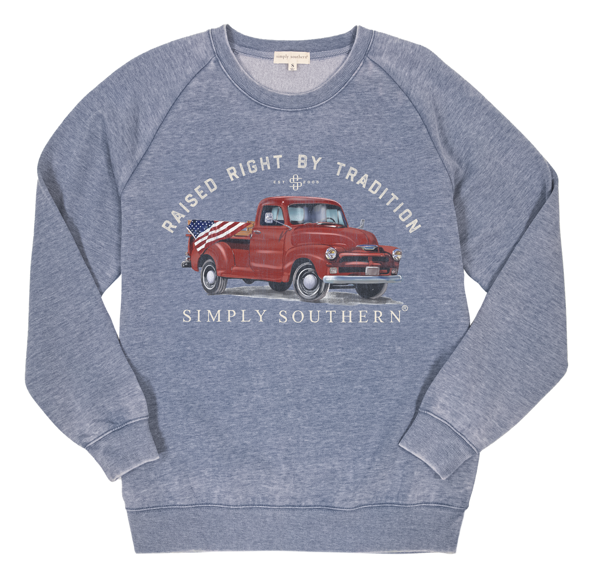 Raised Right By Tradition - Red Truck - SS - F22 - Adult Crew