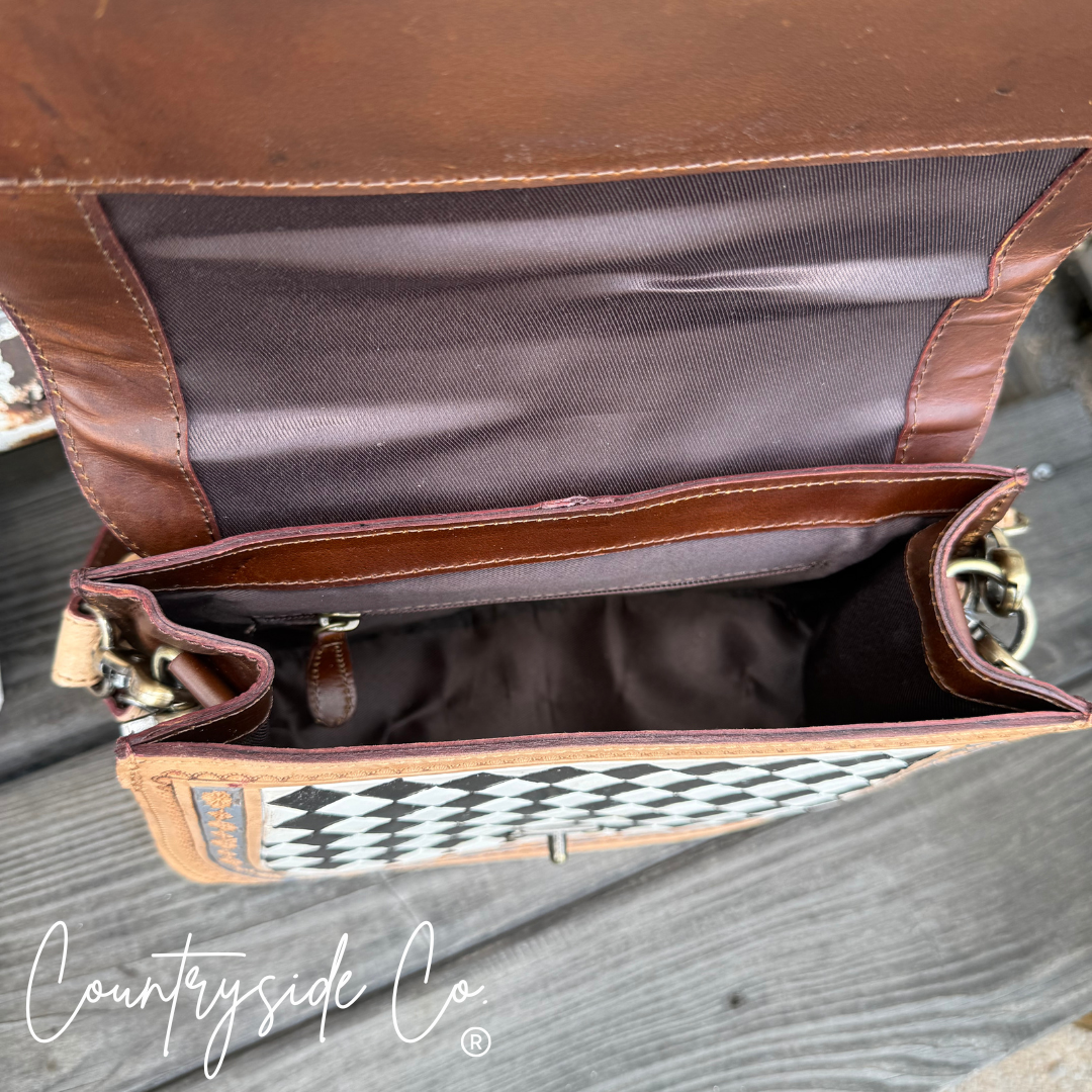 Zadie Tooled Leather Concealed Carry Handbag