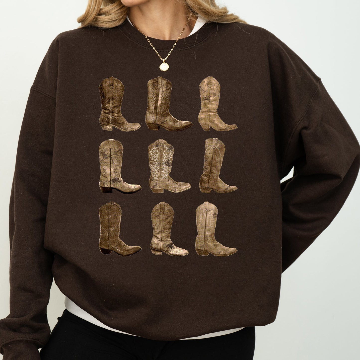 Cowboy Boots, Western, Retro, Vintage, Country, Sweatshirt