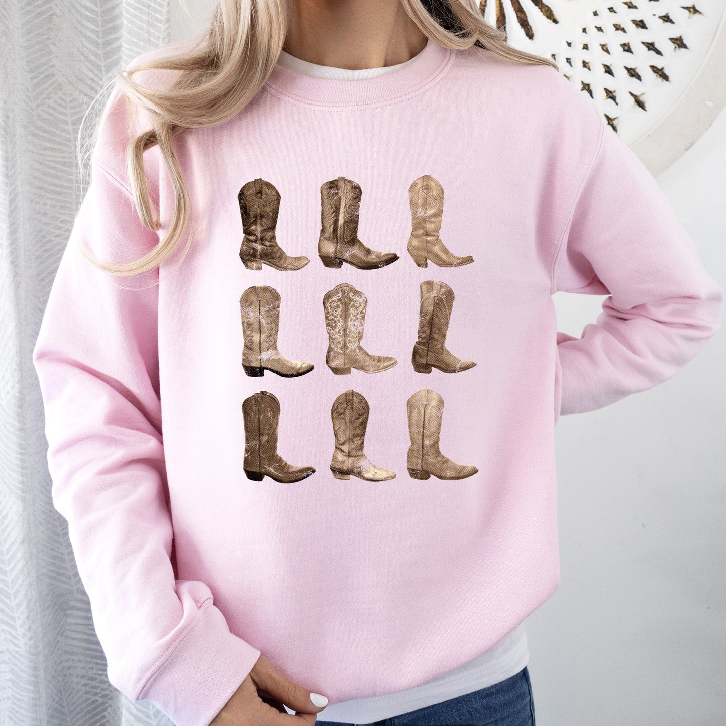 Cowboy Boots, Western, Retro, Vintage, Country, Sweatshirt