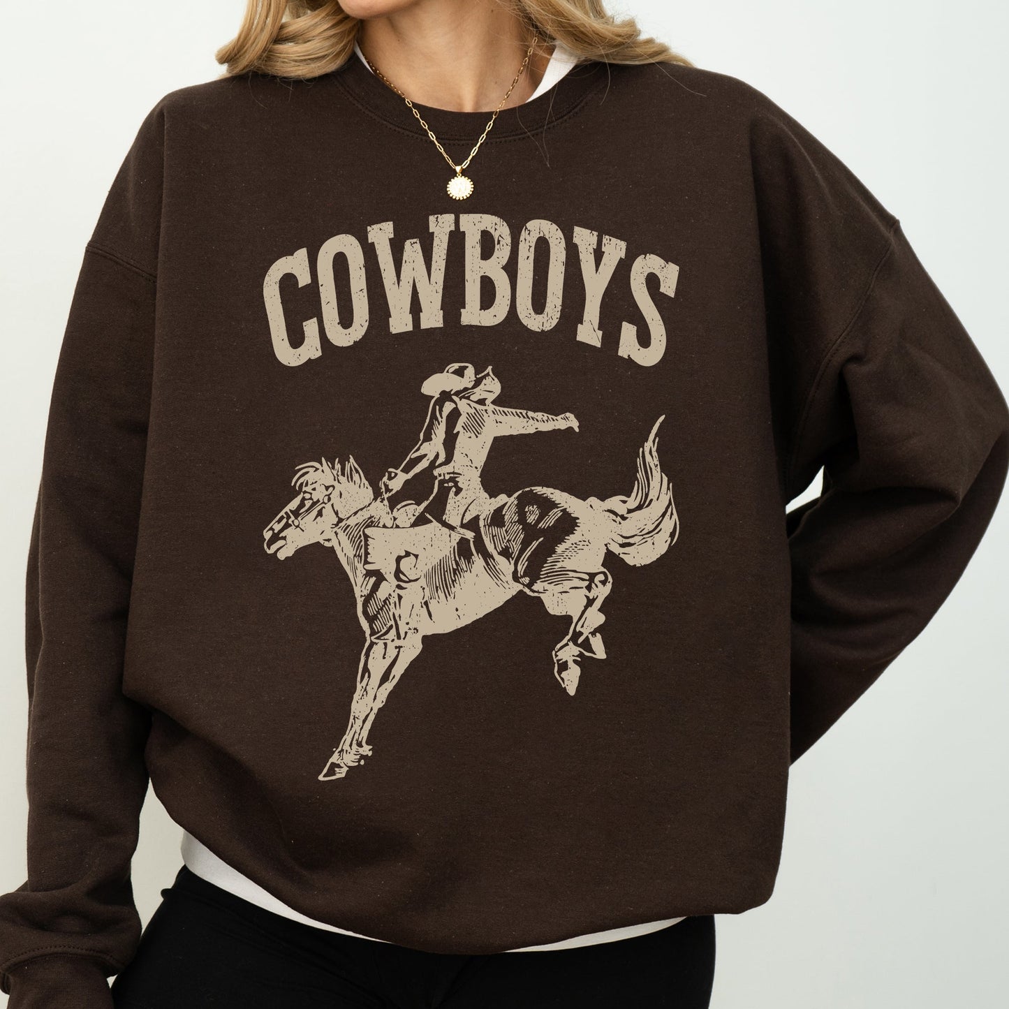 Cowboys, Bronco Rider, Cowboy, Western, Horse, Sweatshirt