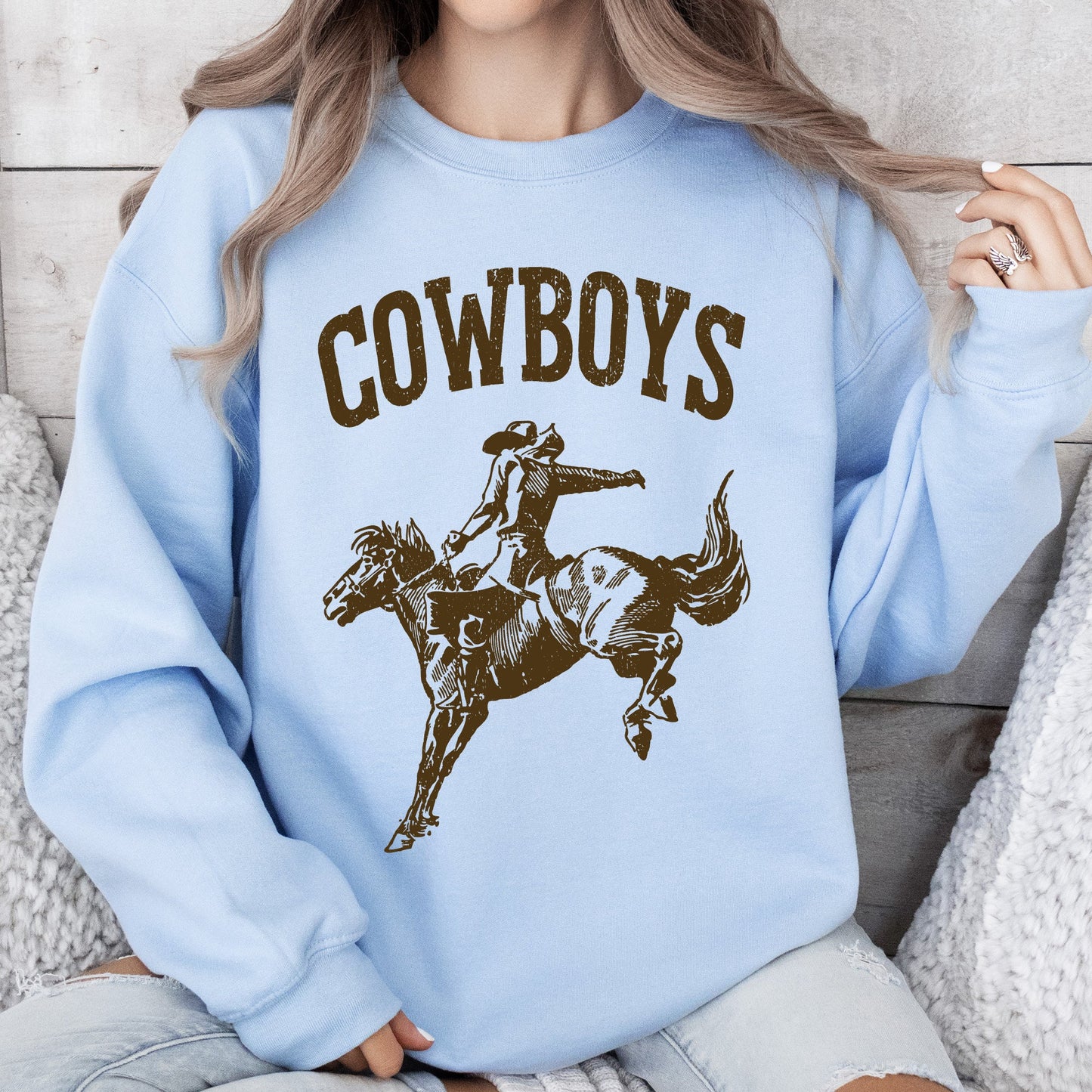 Cowboys, Bronco Rider, Cowboy, Western, Horse, Sweatshirt