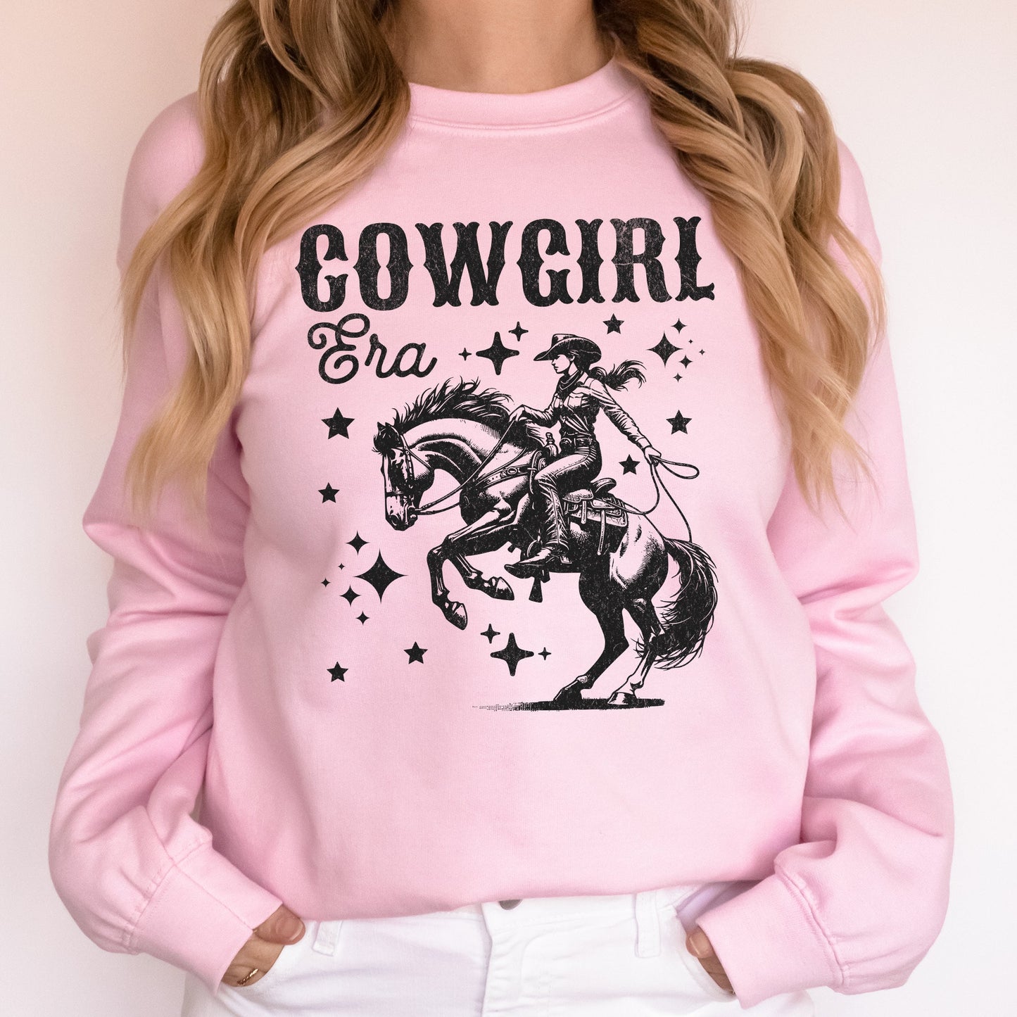 Cowgirl Era, Horse, Stars, Retro, Western, Country Sweatshirt
