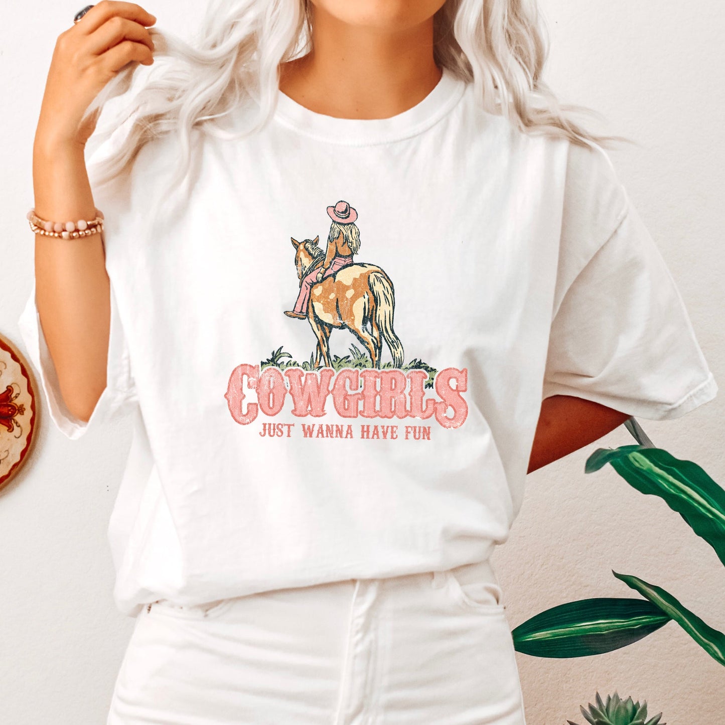 Cowgirl Just Want To Have Fun, Horse, Western, Cowboy,Tshirt Comfort Colors T-Shirt