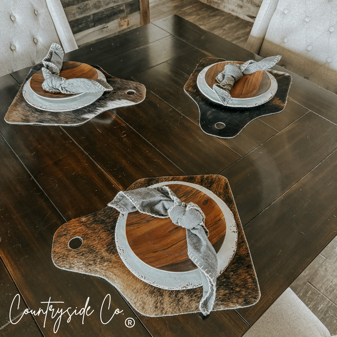 Cowhide Cowtag Placemats
