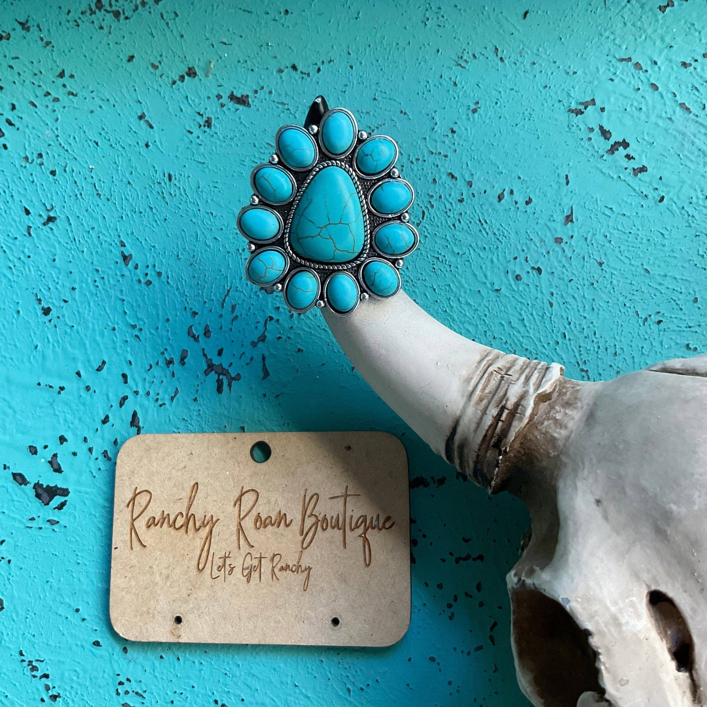Western Design Stone Cuff Ring