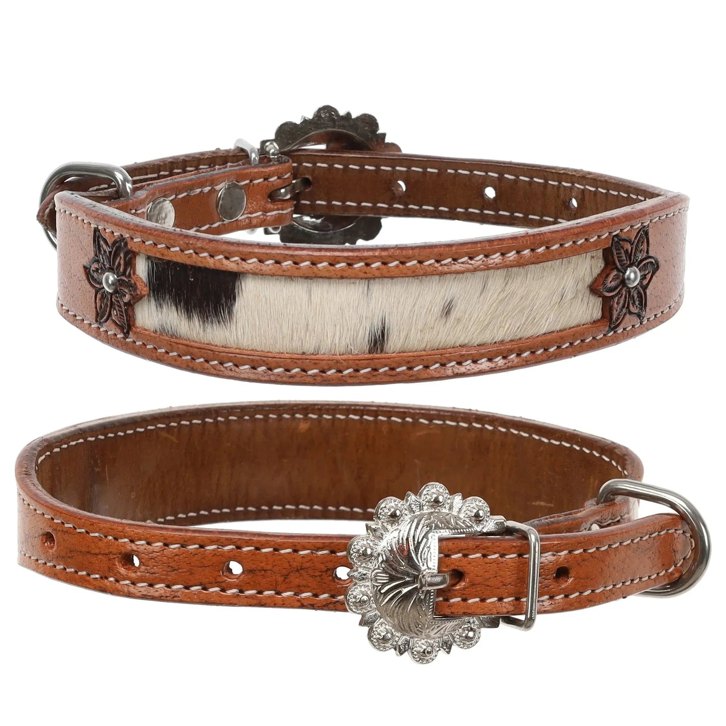 Leather Lilly Cowhide Dog Collar