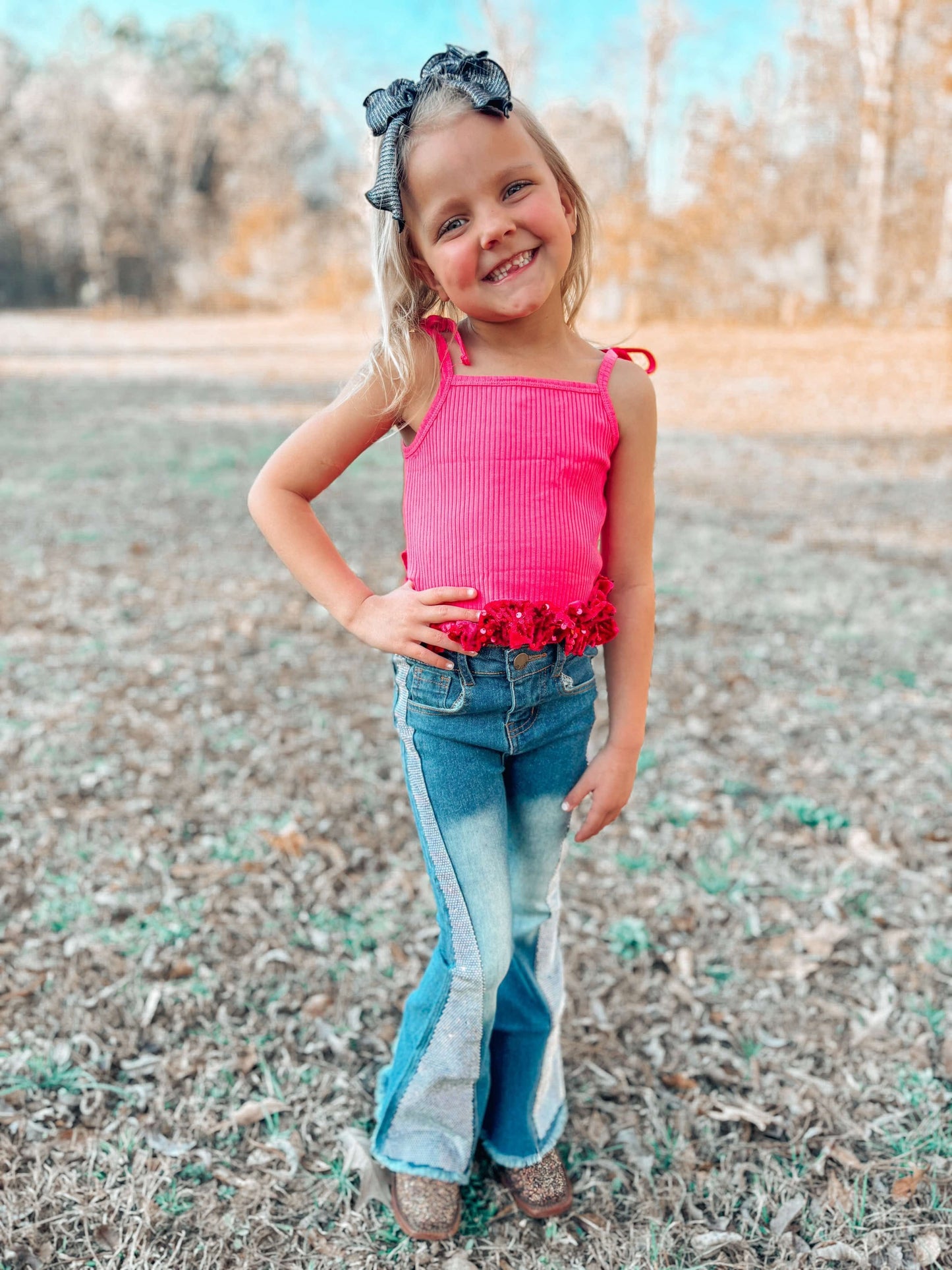 Bedazzled Denim Flares