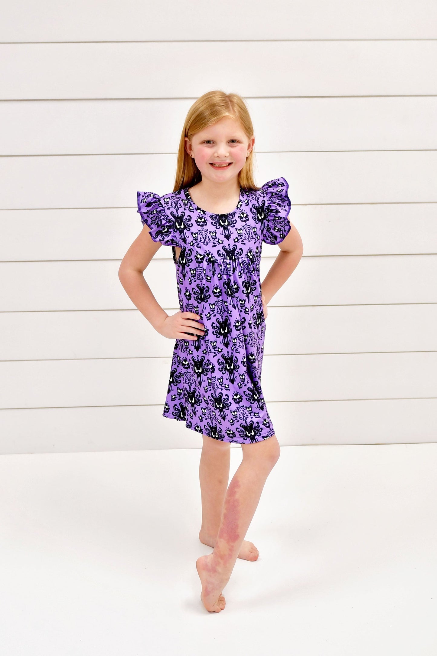 Haunted Mansion Inspired Milk Silk Flutter Dress