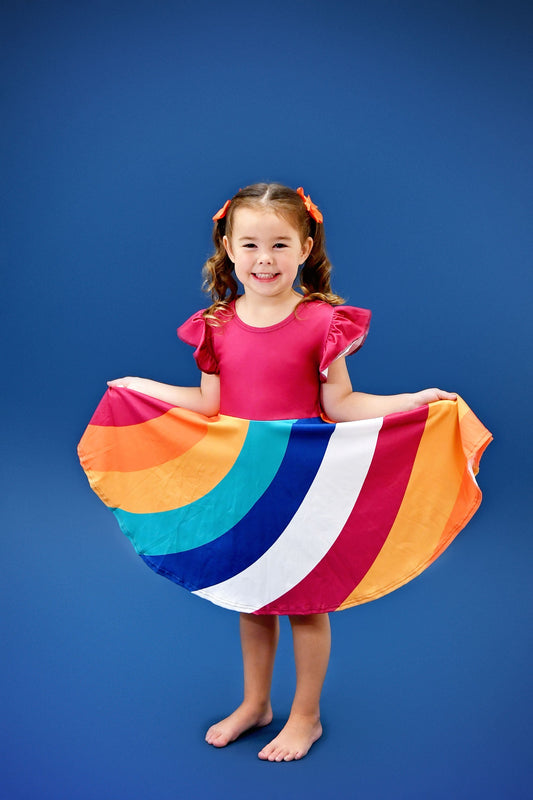 Autumn Milk Silk Twirl Dress