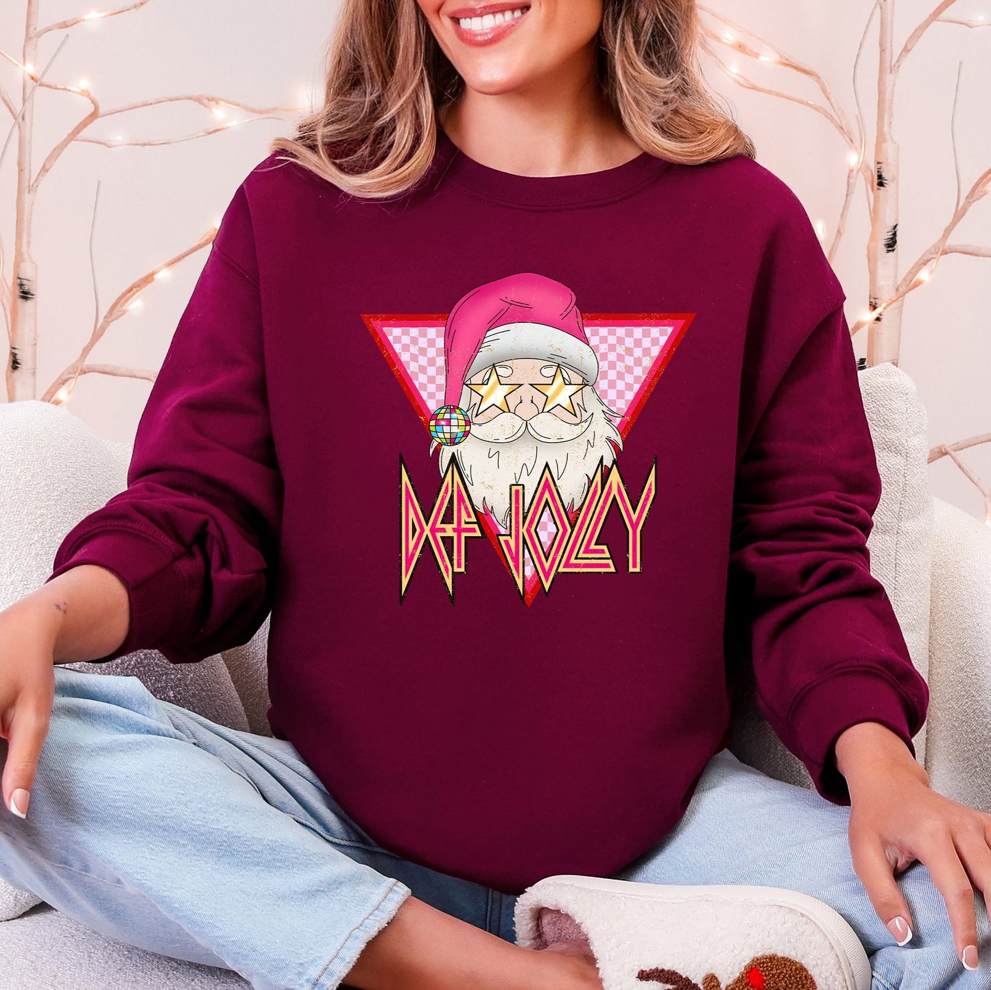 Def Jolly, Santa, Retro, Christmas, Funny Sweatshirt