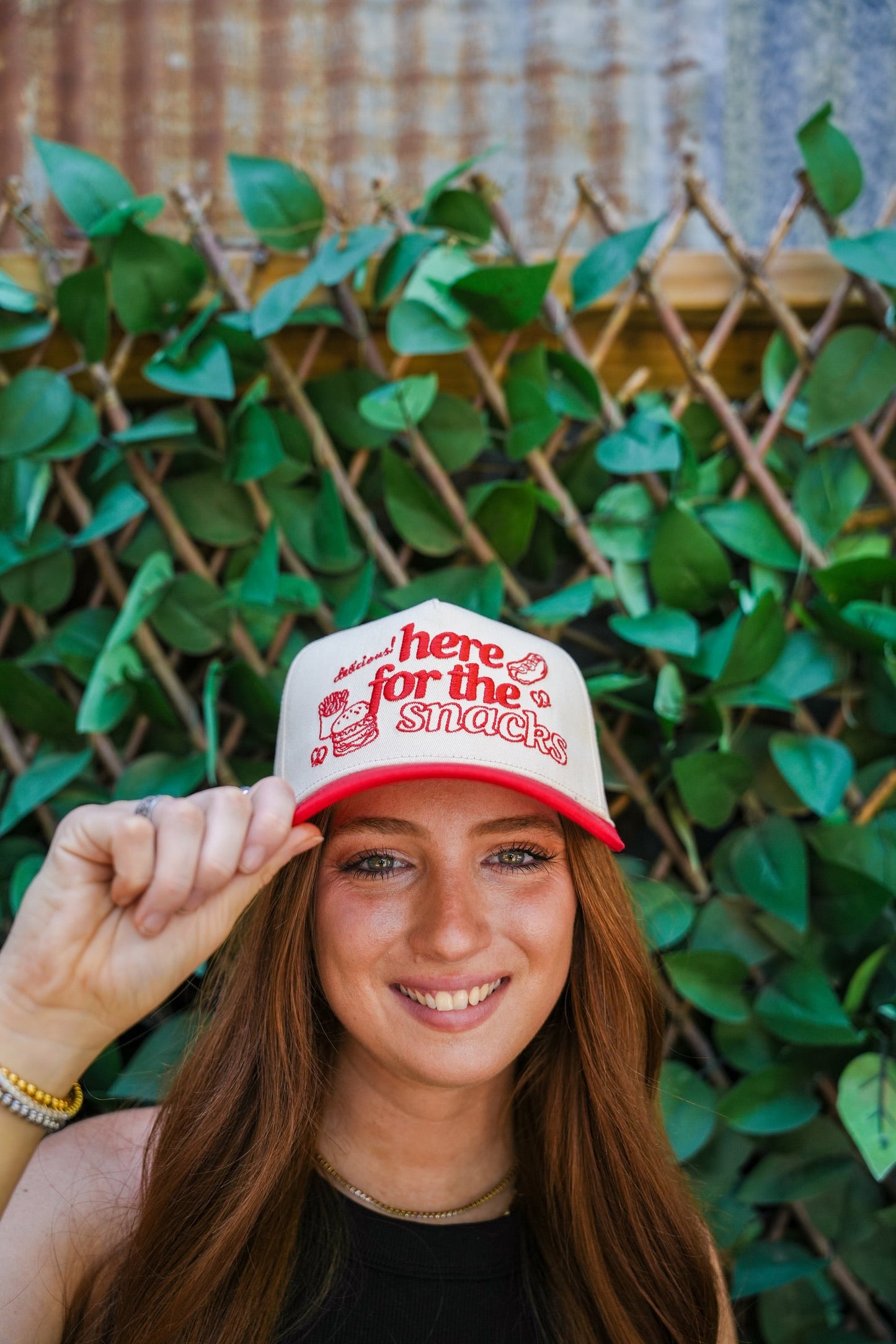 HERE FOR THE SNACKS CANVAS CAP