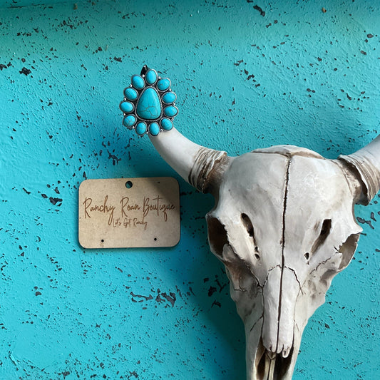 Western Design Stone Cuff Ring