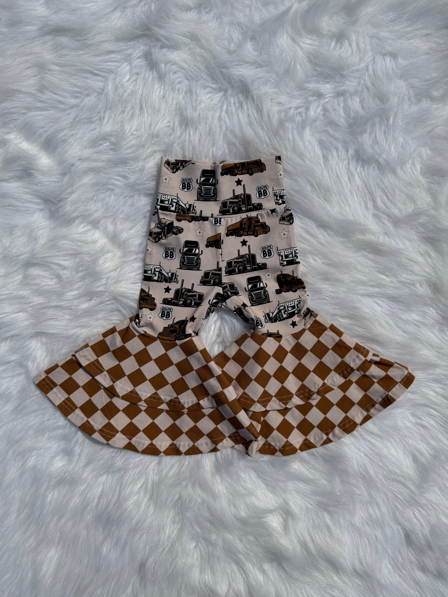Sad Beige Route BB Double Bell Bottoms