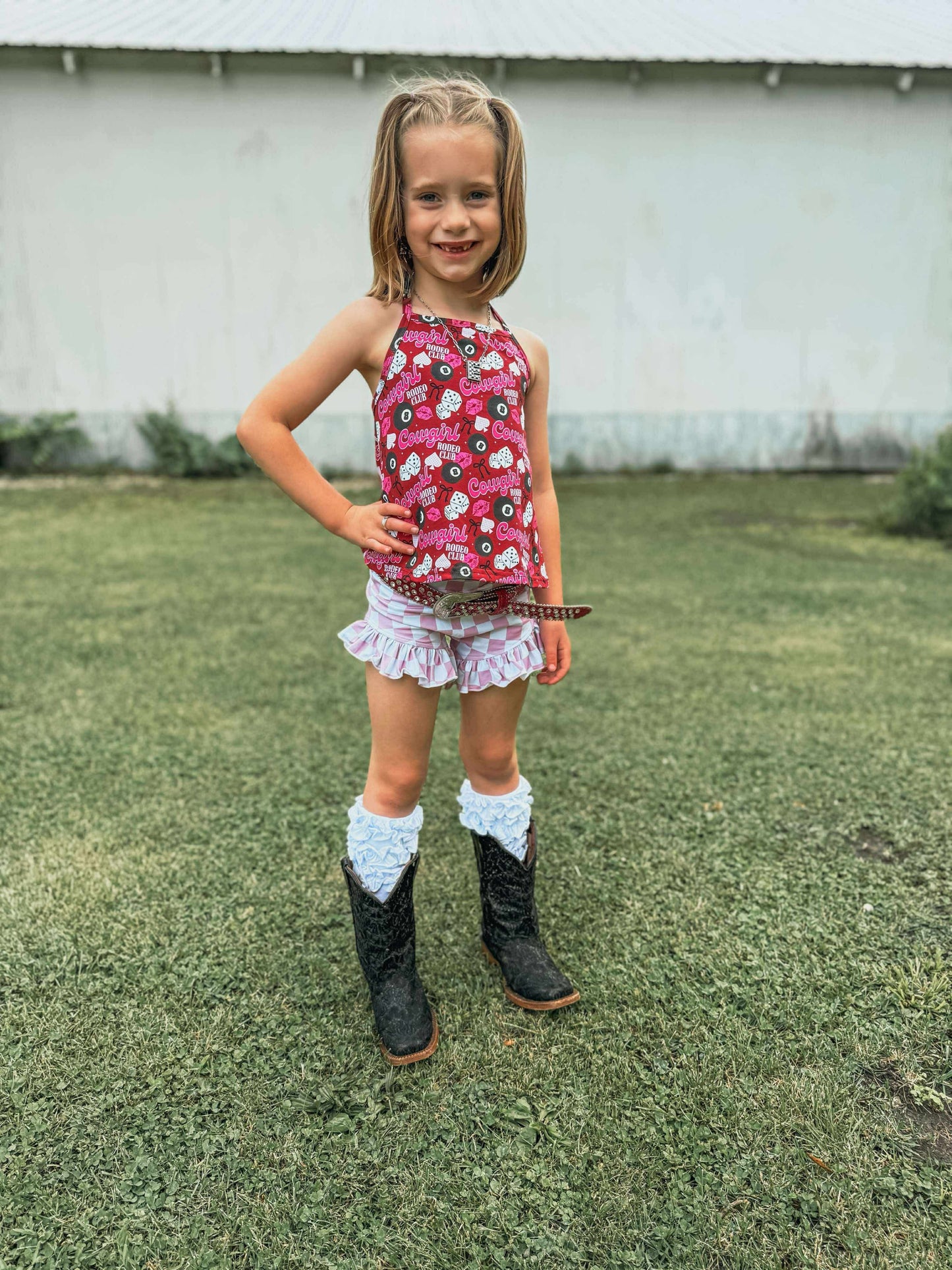 Bubblegum Checkered Shorties (FINAL SALE)