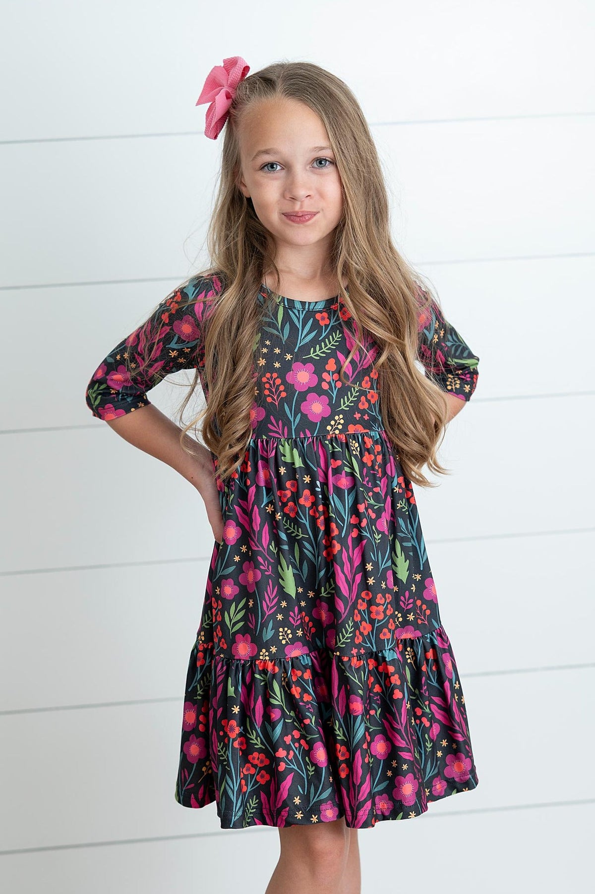 Emmy Dark Floral Dress
