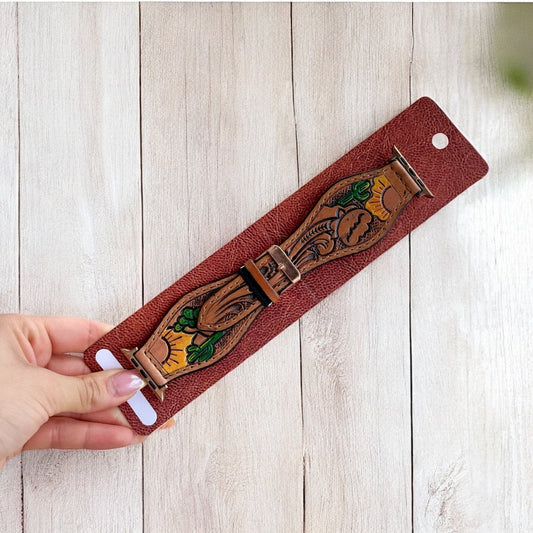 45mm Lauren hand tooled Apple Watch band