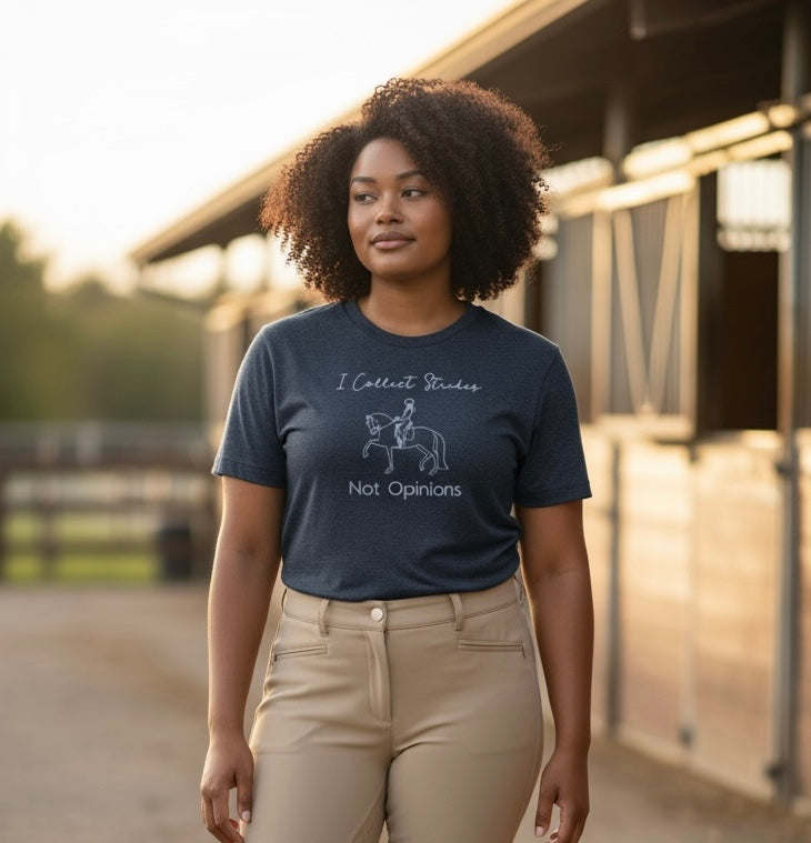I collect strides not opinions tee