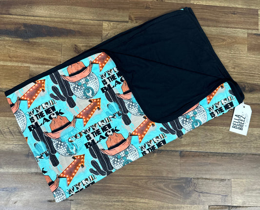 Cow Print is the new Black Bamboo Blanket (FINAL SALE)