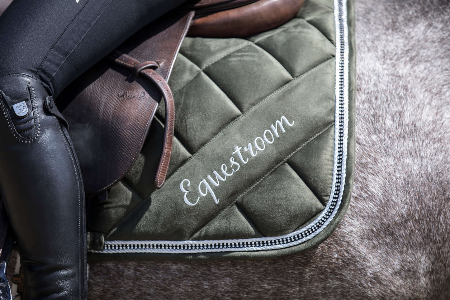 Sage Green Suede Saddle Pad