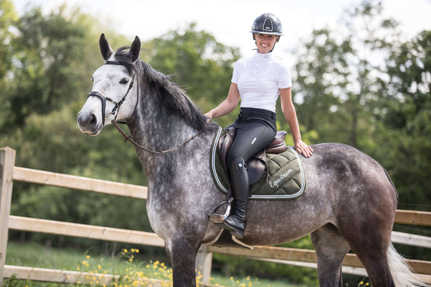 Sage Green Suede Saddle Pad