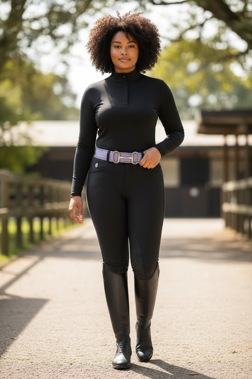 Elastic Ruffle Snaffle Belt