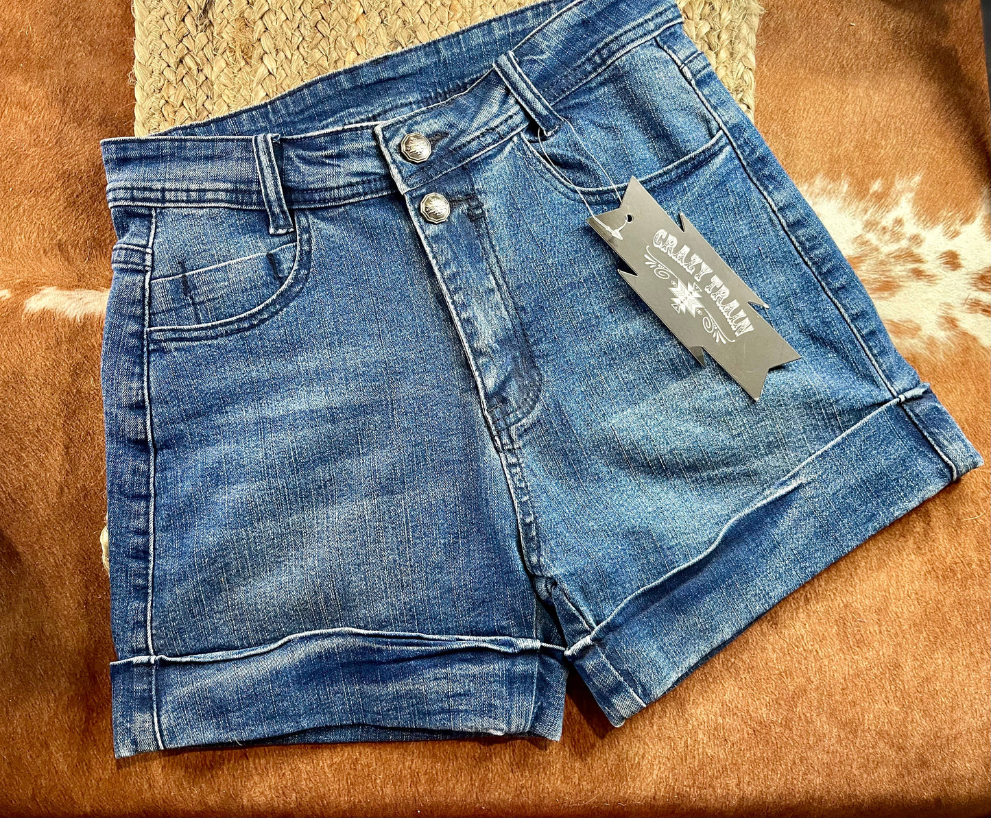Aztec Denim Shorts