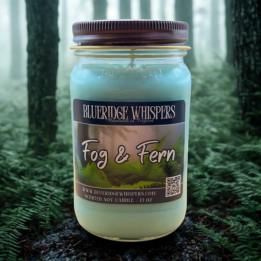 Fog and Fern – Forest Scented Candle | Soy Candle with Moss, Lavender & Mint