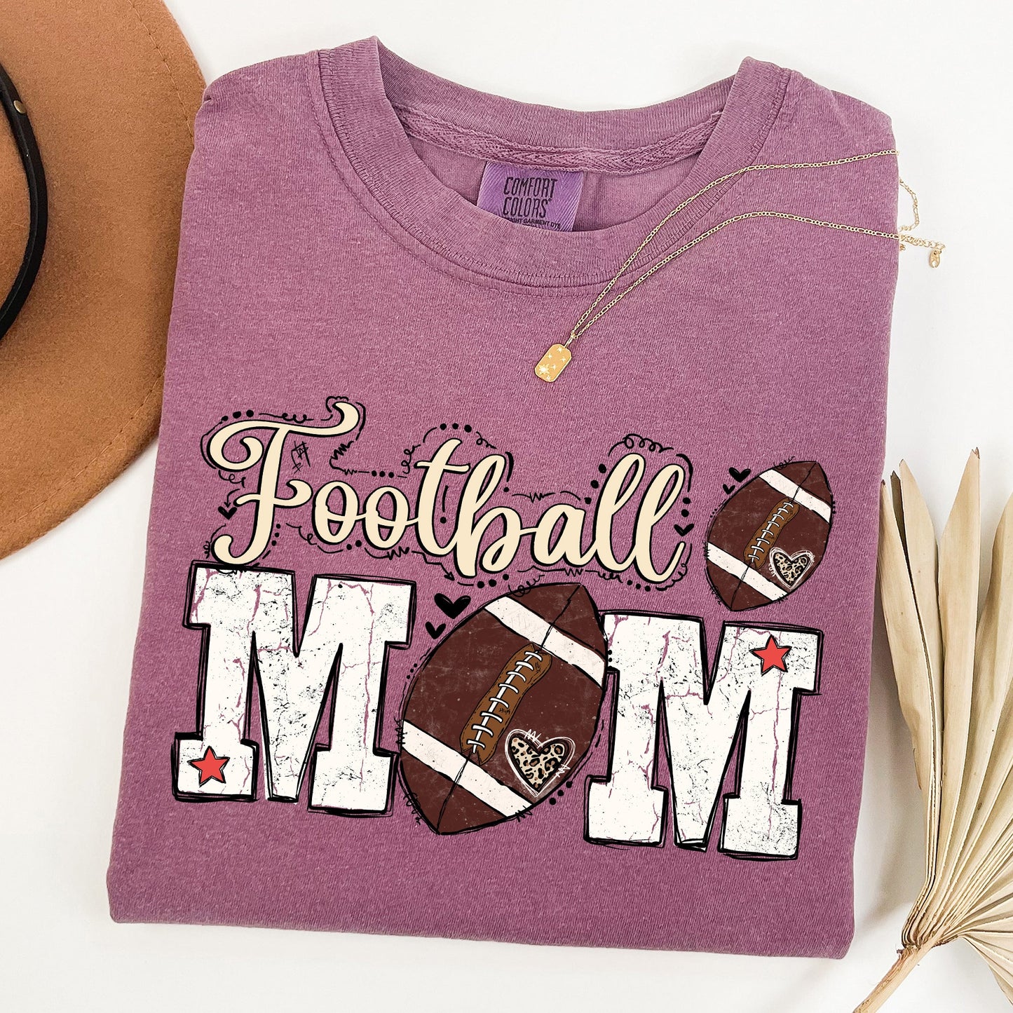 Football Mom, Sports, Game Day, Big Game, Touchdown, Tailgate Party Tshirt Comfort Colors T-Shirt
