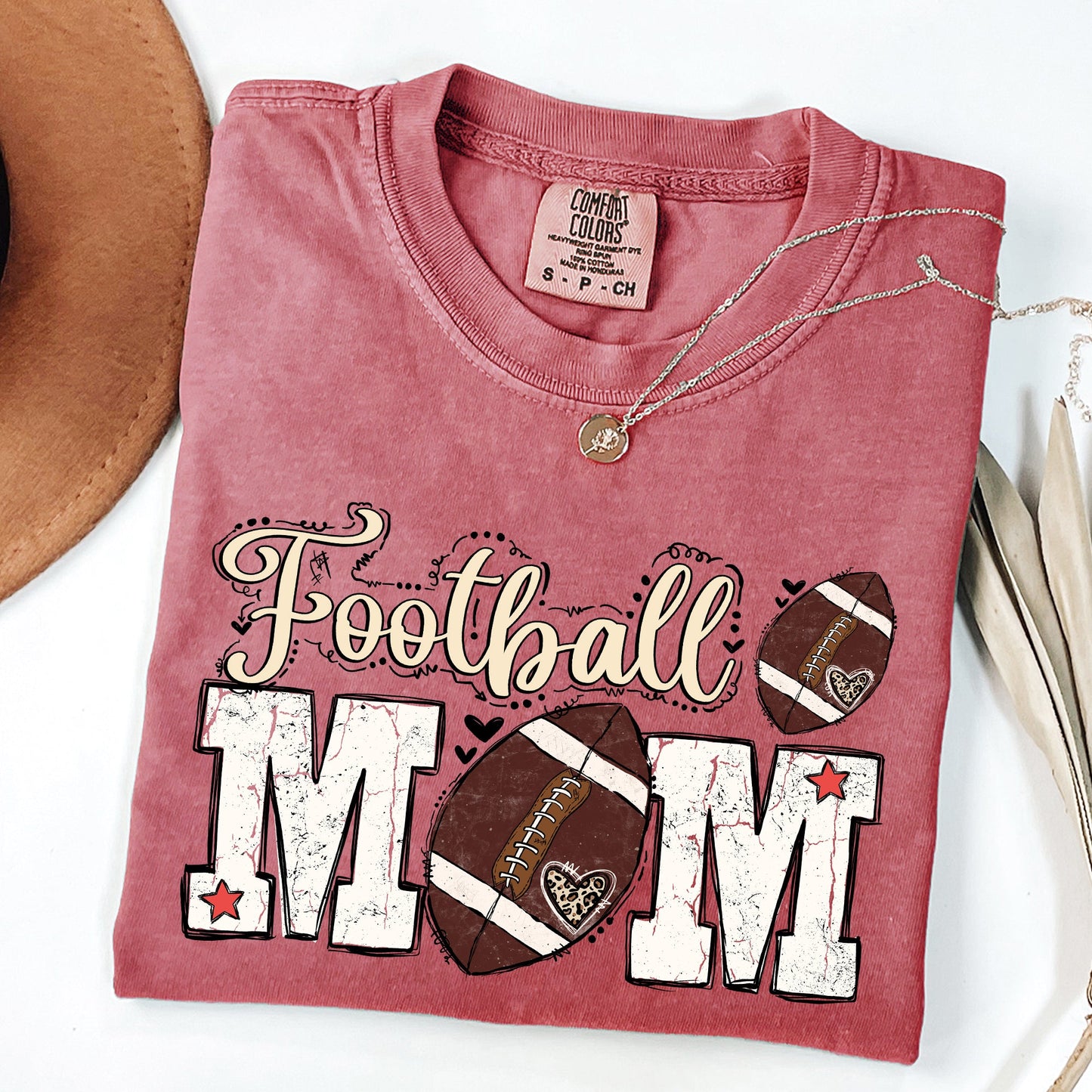 Football Mom, Sports, Game Day, Big Game, Touchdown, Tailgate Party Tshirt Comfort Colors T-Shirt