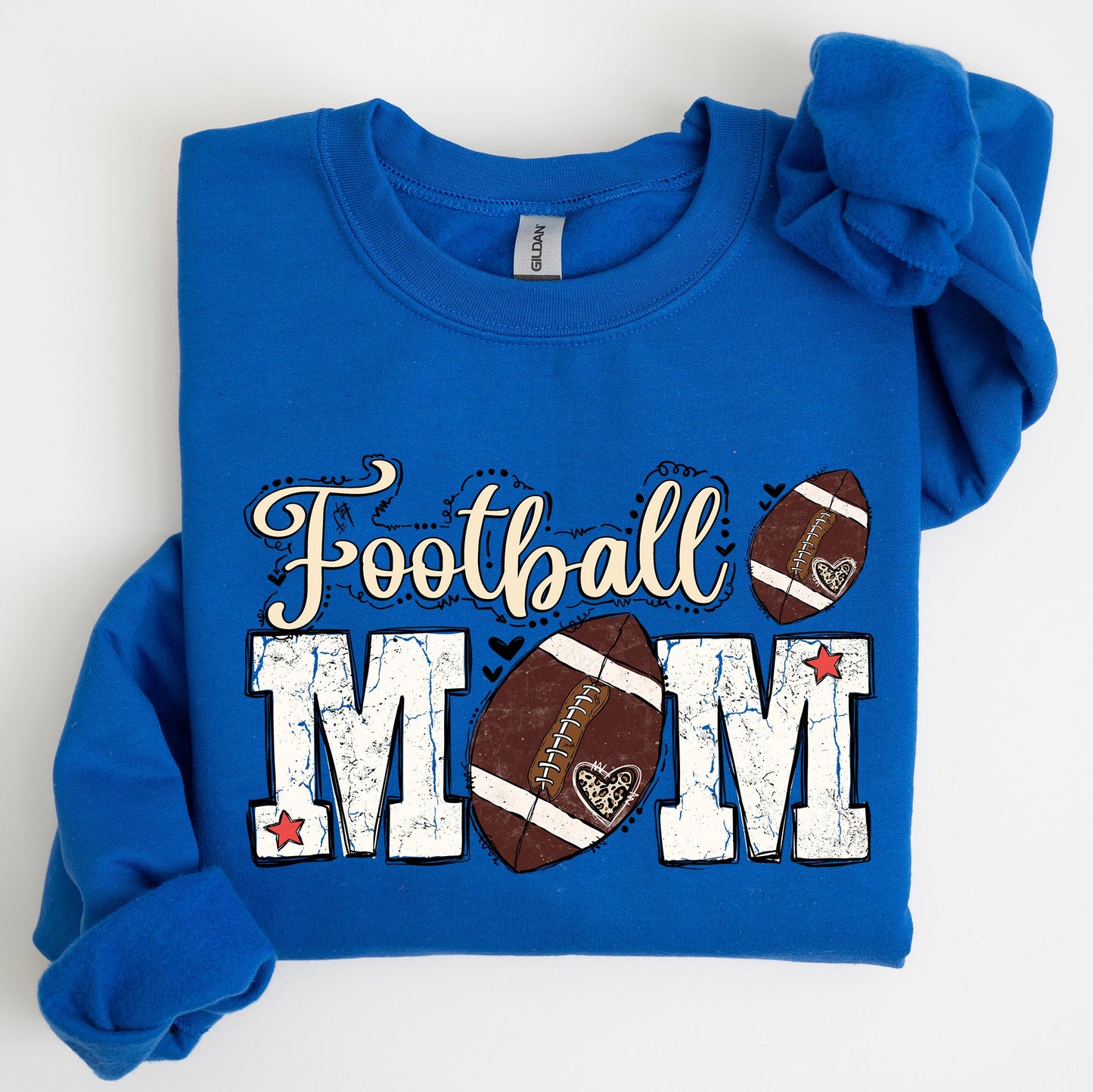 Football Mom, Sports, Game Day, Big Game, Touchdown, Tailgate Party Sweatshirt