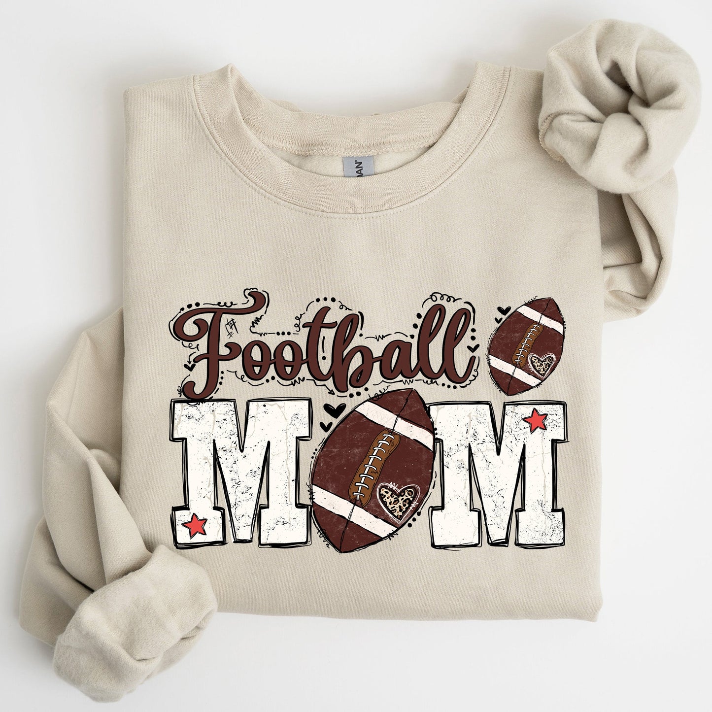 Football Mom, Sports, Game Day, Big Game, Touchdown, Tailgate Party Sweatshirt
