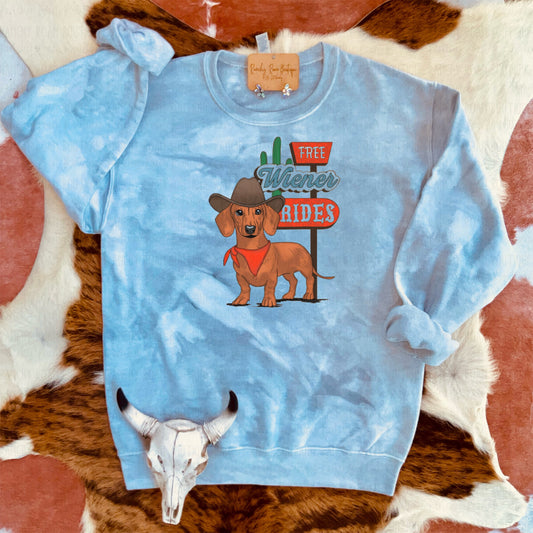 Free Wiener Rides Western Graphic Sweatshirt