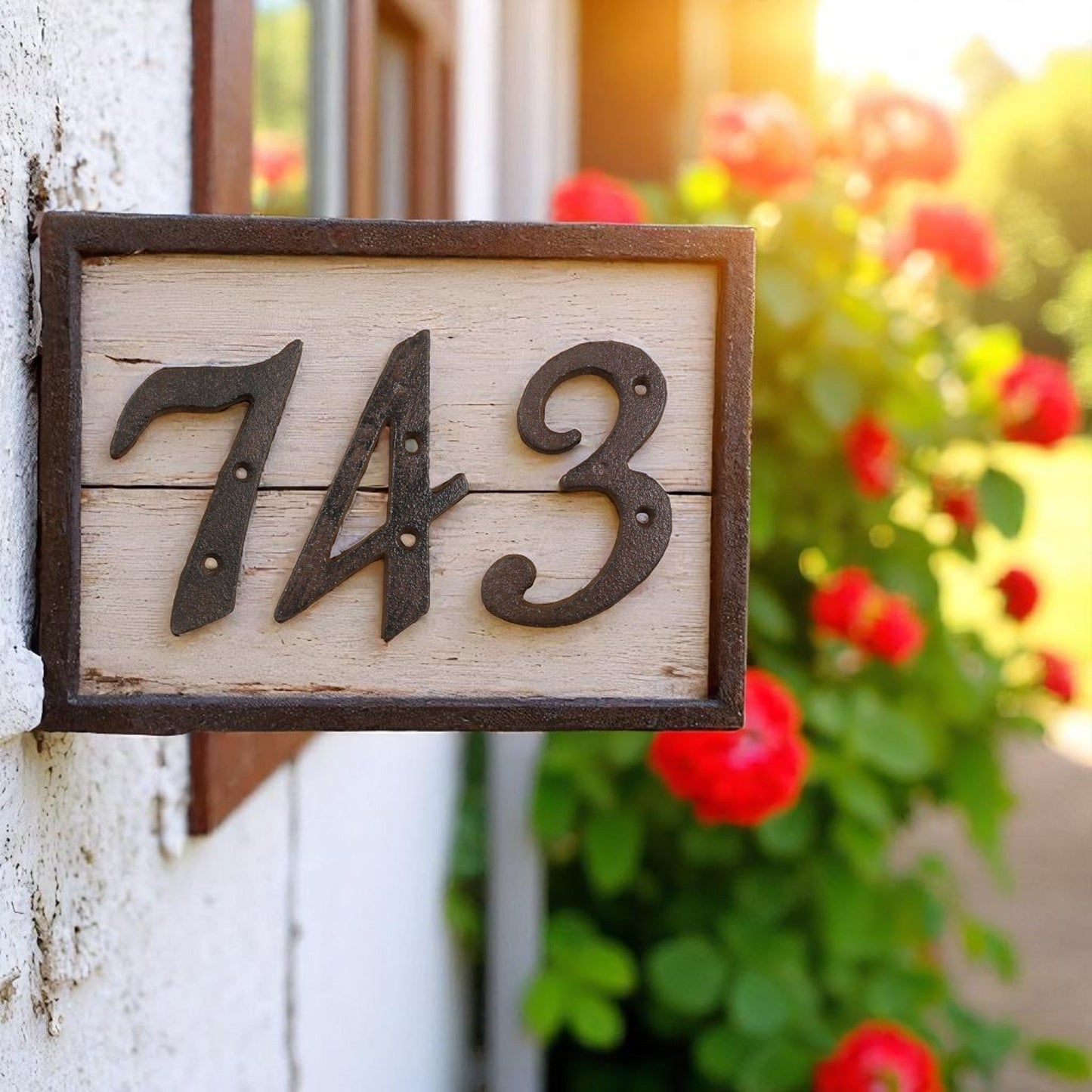 Cast Iron Rustic House Numbers, Cast Iron Numbers, Rustic Antique Farmhouse Cast Iron Address Numbers