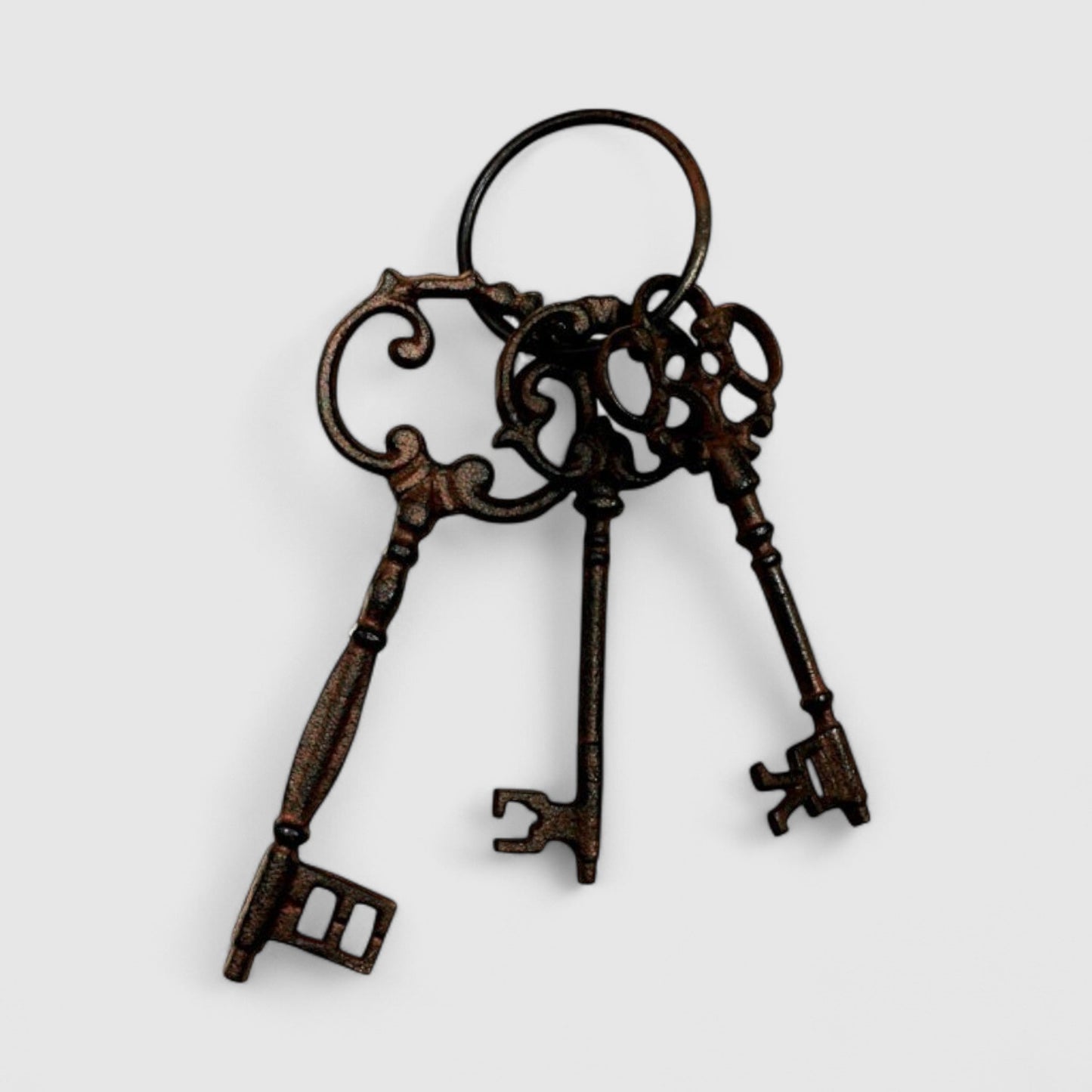 Decorative Cast Iron Key Set - Antique-Style Home Accent