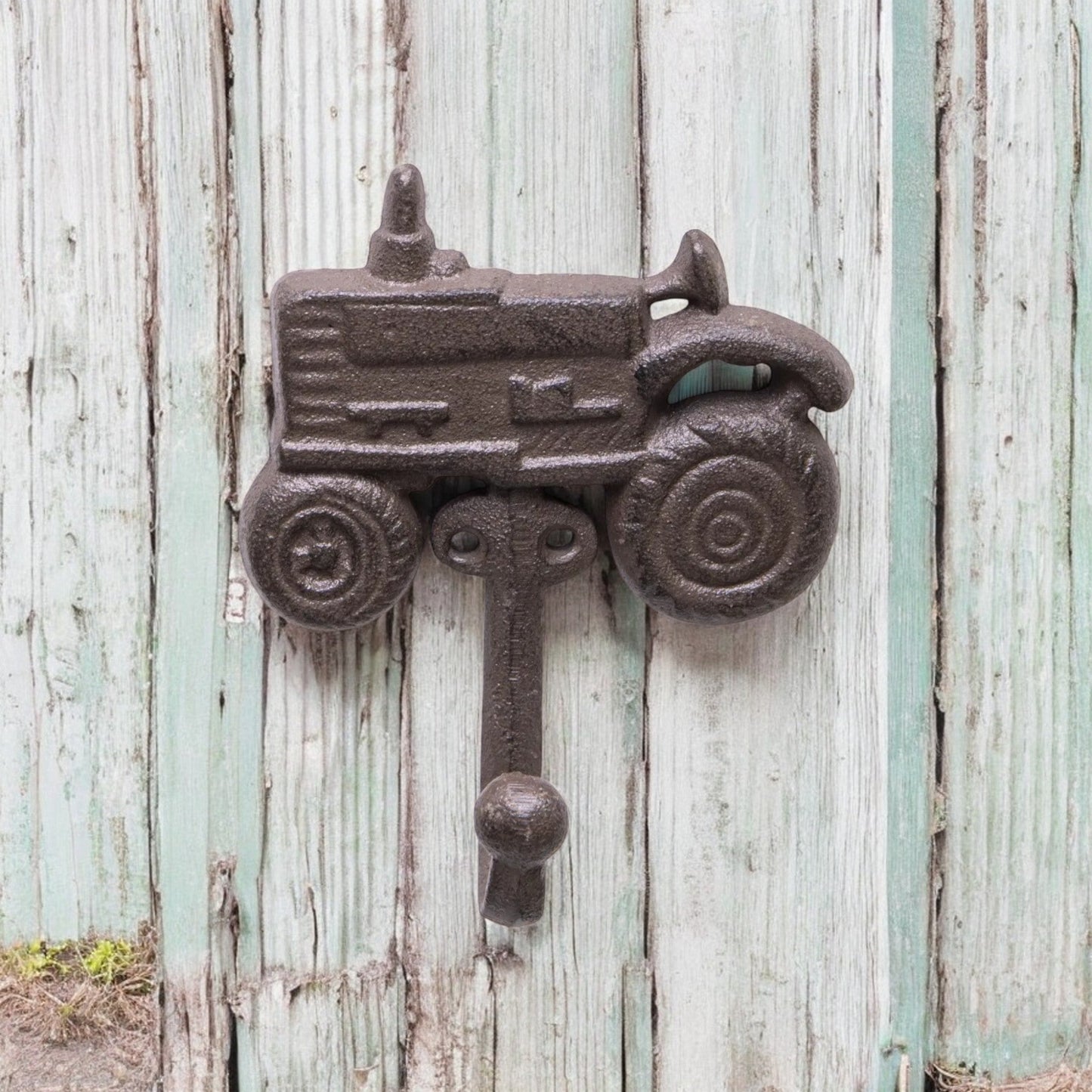 Charming Cast Iron Tractor Hook - Rustic Farmhouse Wall Accent