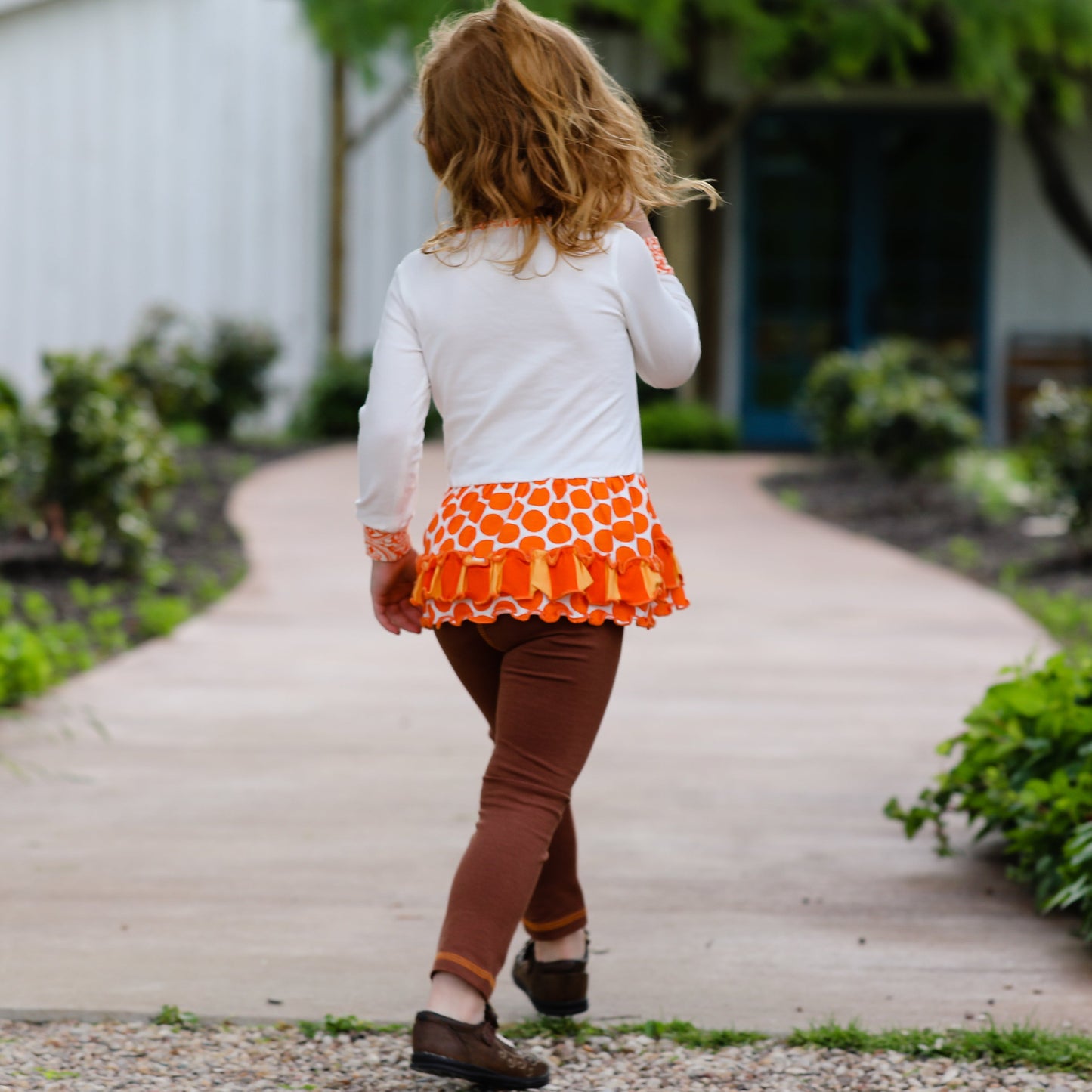 AnnLoren Big Little Girls Autumn Turkey Tunic & Leggings Holiday Thanksgiving Clothes