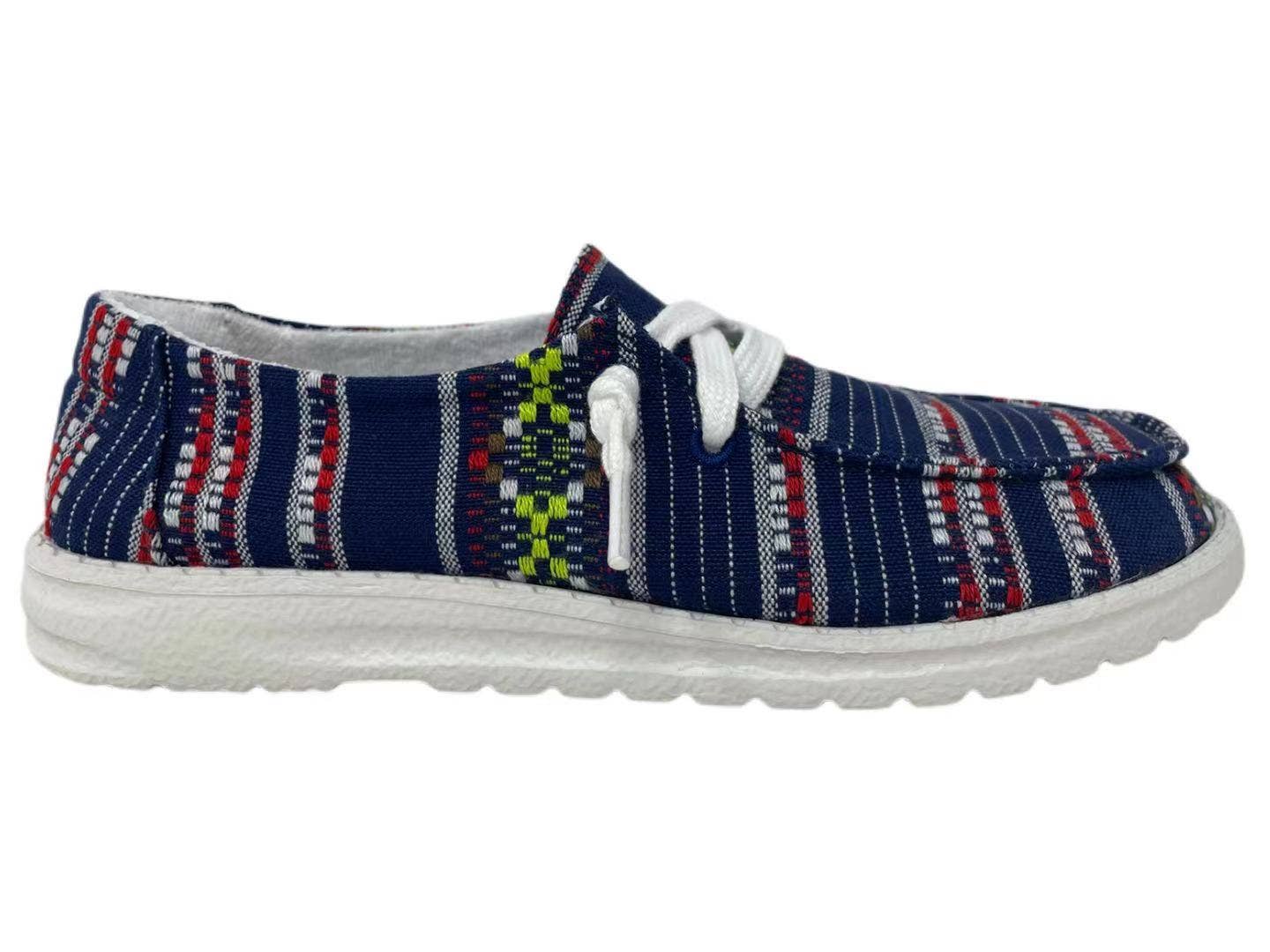 Gypsy Jazz “Tiana” Women’s Casual Slip-On Shoes – Navy Striped (Final Sale – No Returns on Clearance Items)