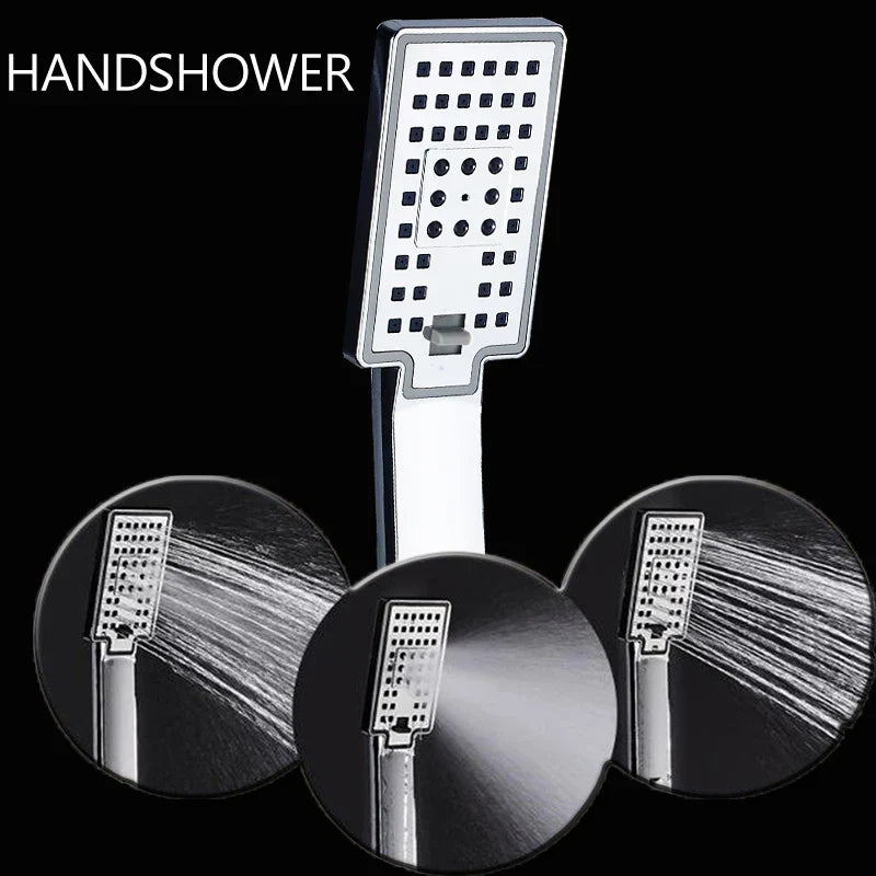 DecorBites™ LED Light Shower Panel Faucet with Waterfall Rain Shower Head and Massage Jets