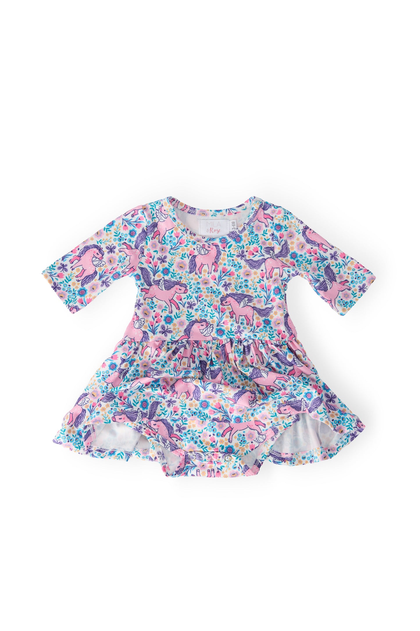 Head in the Clouds 3/4 Sleeve Twirl Bodysuit