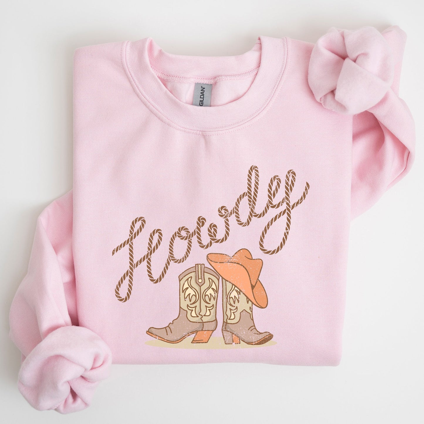 Howdy, Cowboy Boots, Western, Country, Cowgirl, Sweatshirt