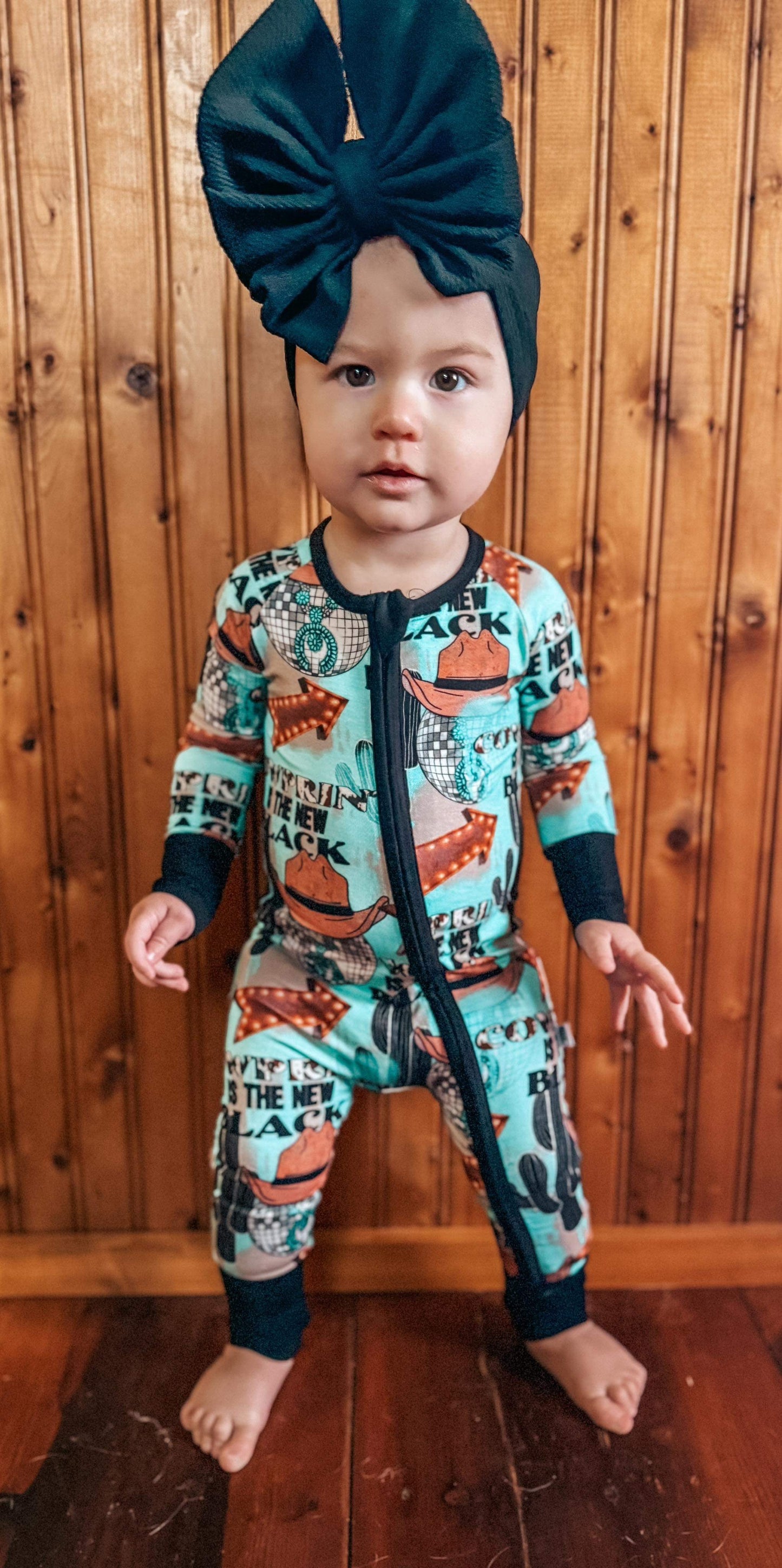 Cow Print is the New Black Bamboo Sleeper (FINAL SALE)