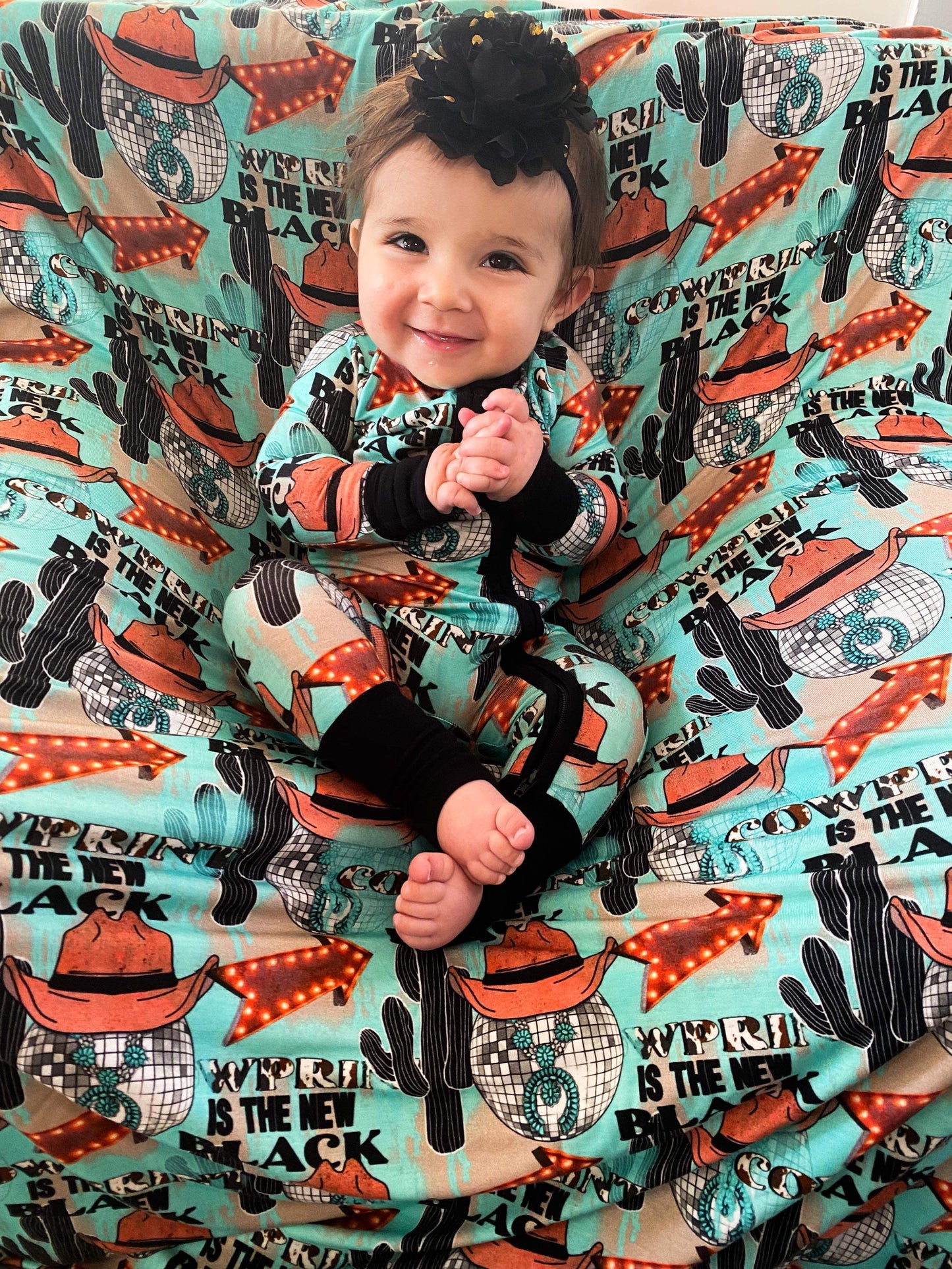 Cow Print is the New Black Bamboo Sleeper (FINAL SALE)